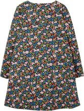 Girls Cotton Long Sleeve Casual Cartoon Appliques Striped Jersey Dresses